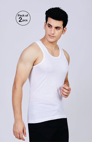 White Inner Vest - 2pc Pack