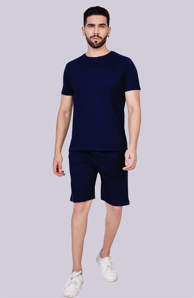 Men's Half Sleeve Co-Ord Set (Navy)