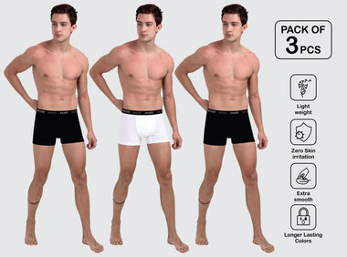Ultra Fit Trunks - (Pack of 3) (B,W,B)