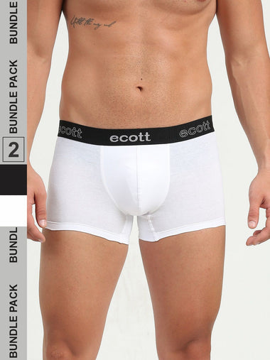 Men's Ultra Fit Premium Trunks - (Pack of 2) (B&W)