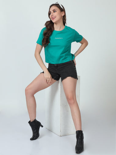 Women's Crop Top (Sea green)