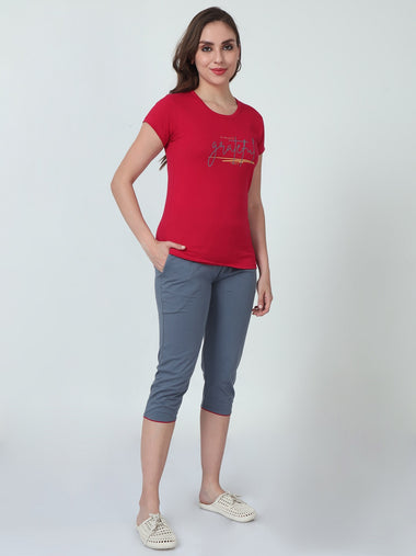 Women's Capri Set (Red)