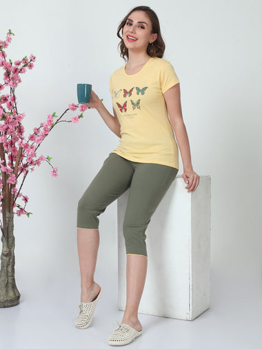 Women's Capri Set (Yellow)