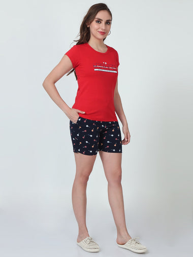 Women's Shorts Set (Red)