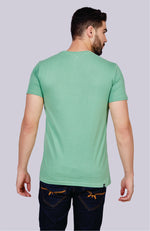 Men's Solid Crew Neck T-Shirt (Mint Green)