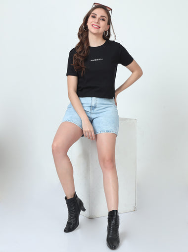 Women's Crop Top (Black)