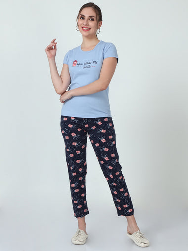 Women's Pyjama Set (Sky Blue)